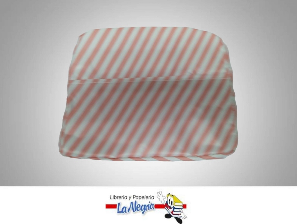 LONCHERA TERMICA 18X22X12CM ROSA/BLANCO MARCA S/M   