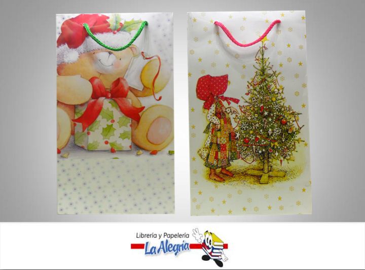 BOLSA DE REGALO 36X21 D/NAVIDAD MARCA BUJOS ARTS   