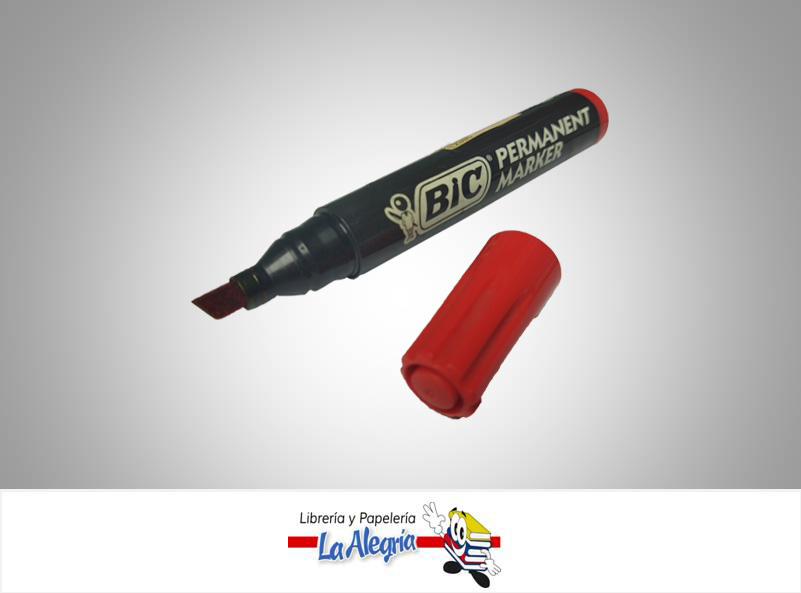 MARCADOR PERMANENTE PTA/CUAD ROJO UND MARCA BIC   
