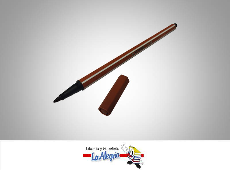 MARCADOR PTA/FINA 68 MARRON UND MARCA STABILO   