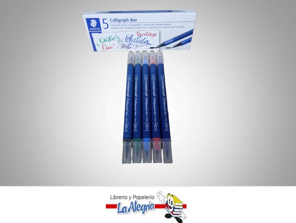 MARCADOR DOBLE PUNTA CALIG. 3.5 Y 2.0 MM MARCA STAEDTLER   