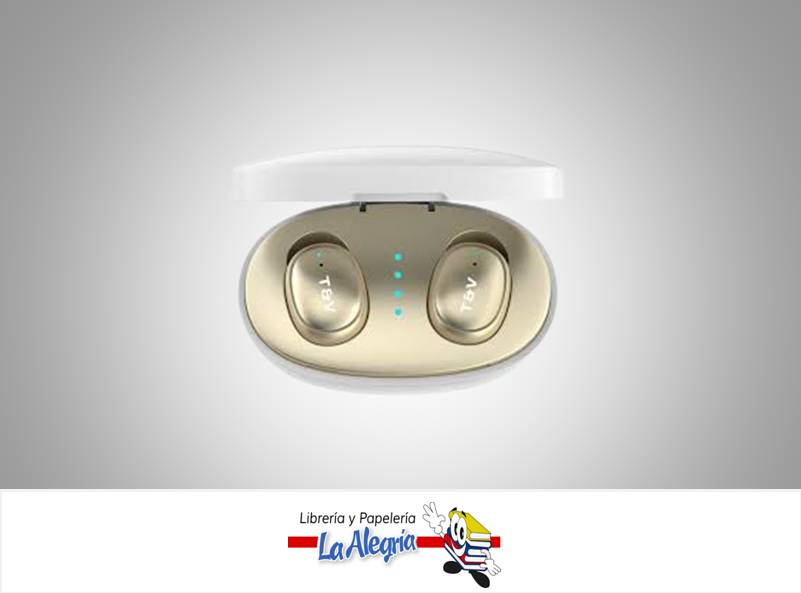 AUDIFONOS INALAMBRICOS TWS DORADO IN EAR MARCA THONET & VANDER   