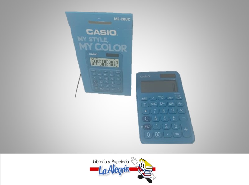 CALCULADORA ESCRITORIO MS-20UC-BU 12DIG MARCA CASIO   