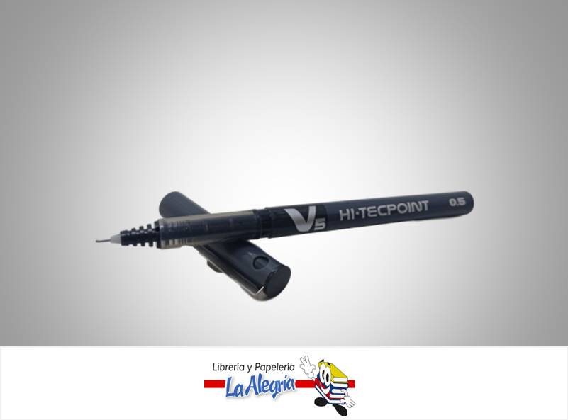 BOLIGRAFO ROLLER BALL V5 0.5 NEGRO UND MARCA PILOT   