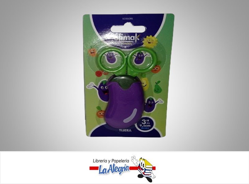 TIJERA ESCOLAR 3,75'' VERDURA BL285 MARCA OFIMAK   