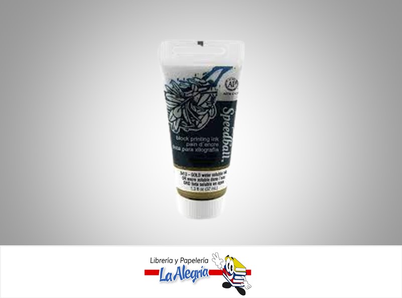 TINTA PASTA LINOLEO 37 ML METALICO ORO MARCA SPEEDBALL   