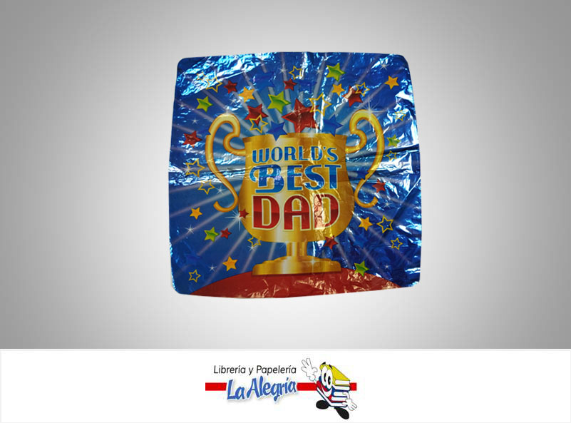 GLOBO FOIL 18 WORLDS BEST DAD MARCA ANAGRAM   