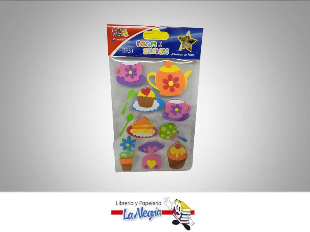 CALCOMANIAS FOAMI POSTRES 11 PIEZAS MARCA ALFA   