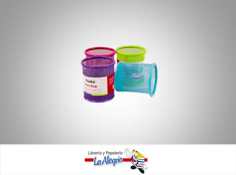 PORTA LAPIZ DE MALLA 8.3X9.7 CM COLORES MARCA FOSKA