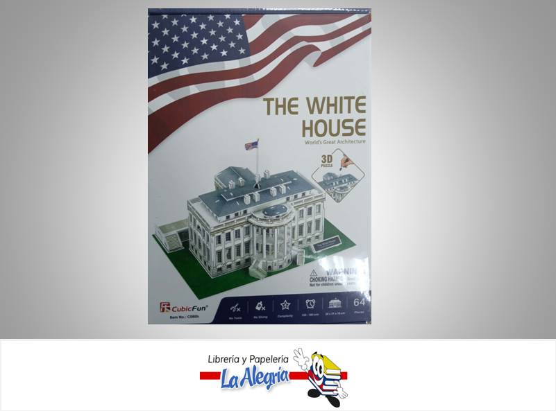 ROMPECABEZA 3D CASA BLANCA 64 PZA MARCA CUBICFUN   