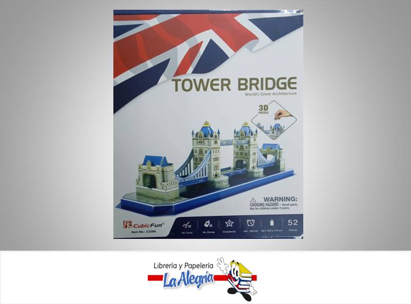 ROMPECABEZA 3D TOWER BRIDGE 52 PZ MARCA CUBICFUN   