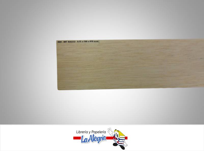 MADERA BALSA LAMINA 0.7X100X910 MM MARCA COBALSA   