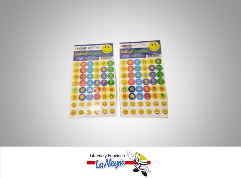 CALCOMANIA CARITAS PAQ 5 HOJAS MARCA PRINTA   