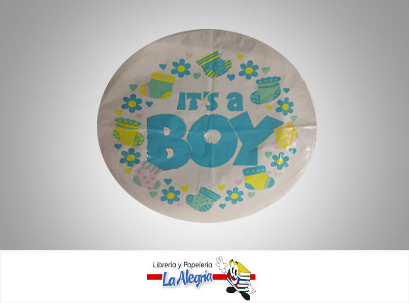 GLOBO FOIL 18 ITS A BOY BLANCO UND MARCA SM   