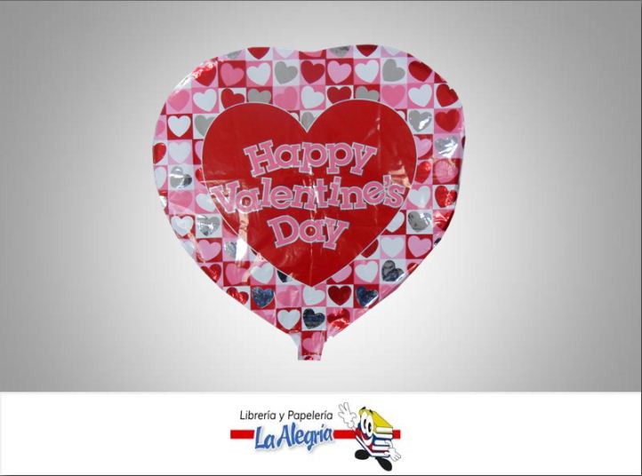 GLOBO FOIL HAPPY VALENTINES DAY 18 UND MARCA CLASSIC   