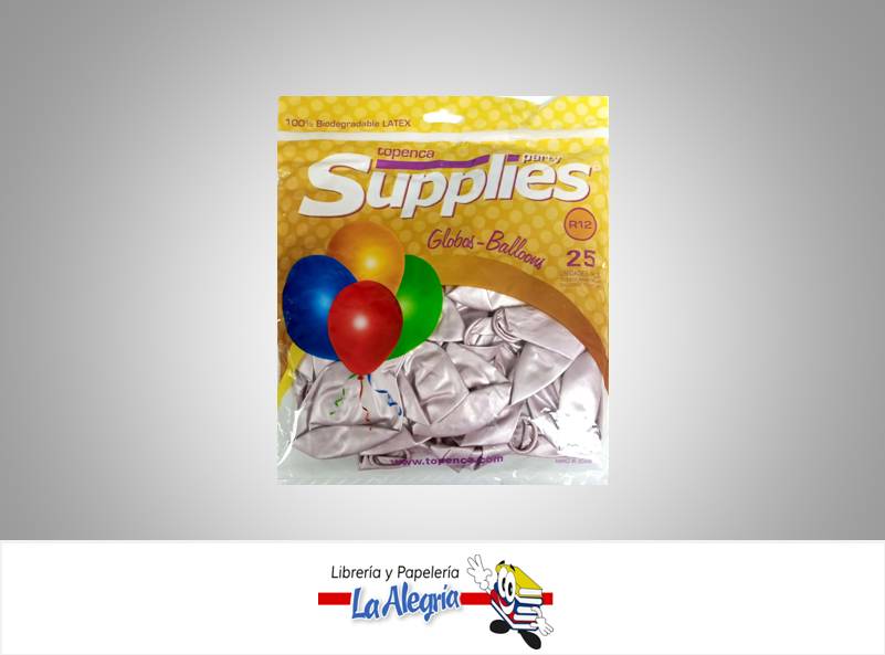 GLOBO R12 CROMADO LILA 25 UND MARCA SUPPLIES   