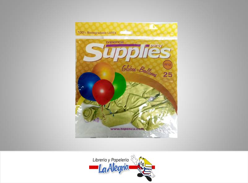 GLOBO R12 CROMADO VERDE CLARO 25 UND MARCA SUPPLIES   