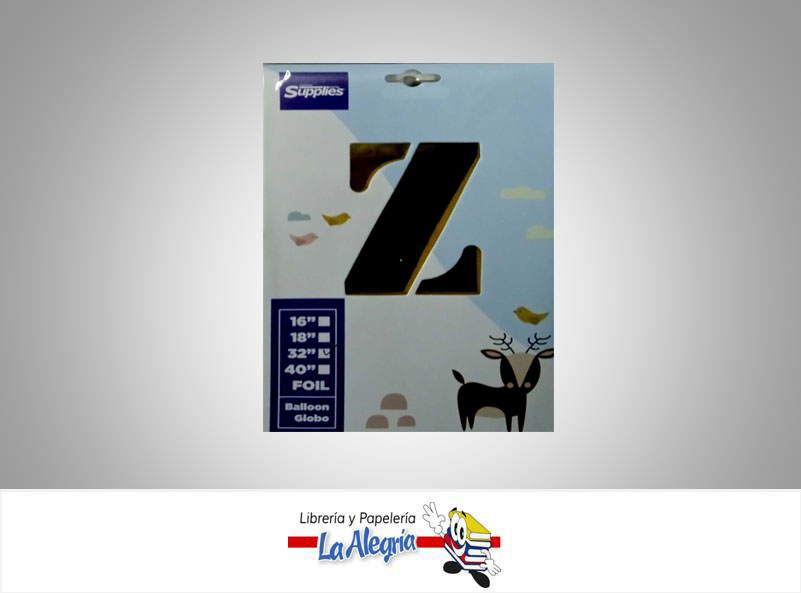 GLOBO FOIL 16'' LETRA Z DORADO UND MARCA SUPPLIES   