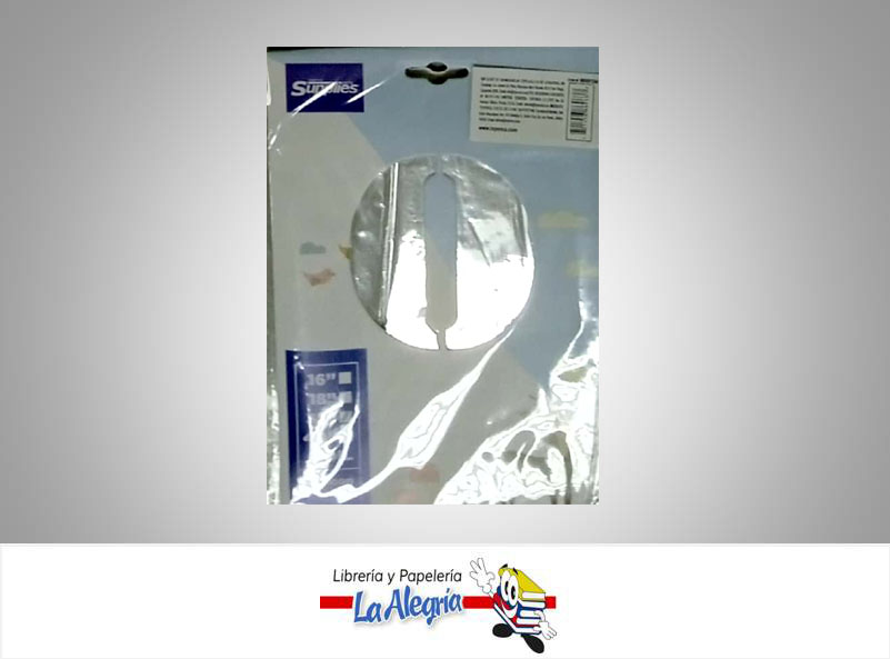 GLOBO FOIL 16'' LETRA O PLATEADO UND MARCA SUPPLIES   