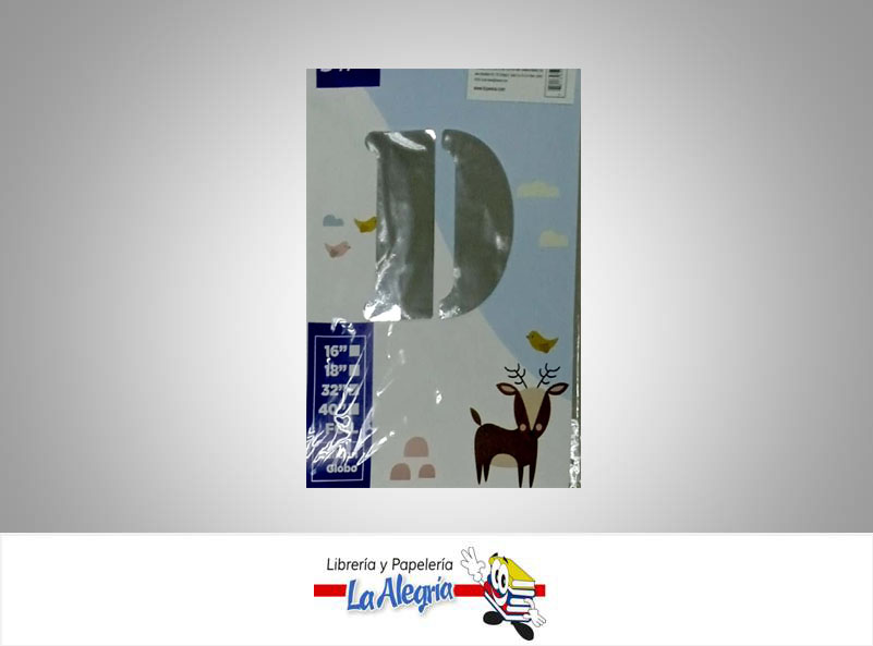 GLOBO FOIL 32'' LETRA D PLATEADO UND MARCA SUPPLIES   