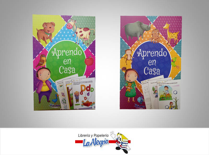 COLECCION APRENDO EN CASA 4 TITULOS  TEMATICA INFANTIL   EDITORIAL SICOBEN