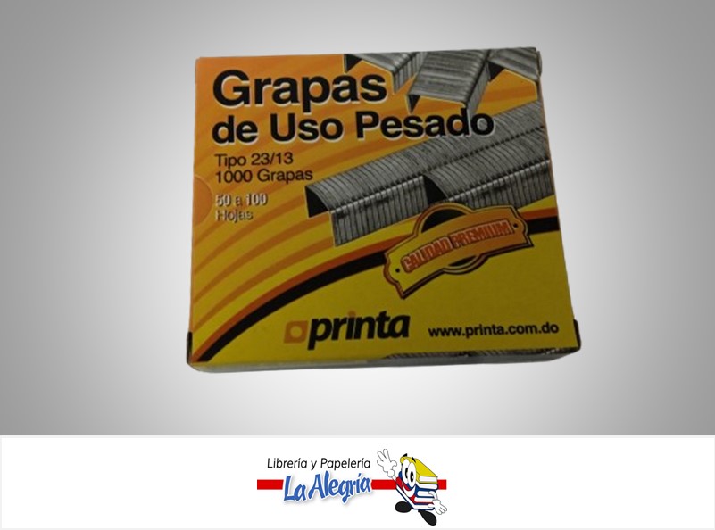 GRAPA LISA 23/13 USO PESADO 1000 UND MARCA PRINTA
