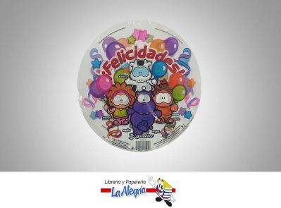 GLOBO FOIL 10 FELICIDADES UND MARCA GUSANITO   