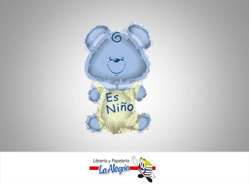 GLOBO FOIL 14 OSO ES NINO AZUL UND MARCA ANAGRAM   