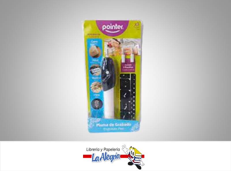 PLUMA GRABADO 3 PUNTAS EP20120 CON 2 PLANTILLAS INCLUIDAS  MARCA POINTER