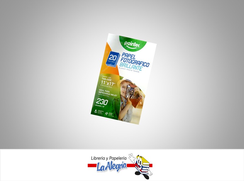 PAPEL FOTOGRAFICO 230 GR PP111; 27.94X43.48 CM MARCA POINTER