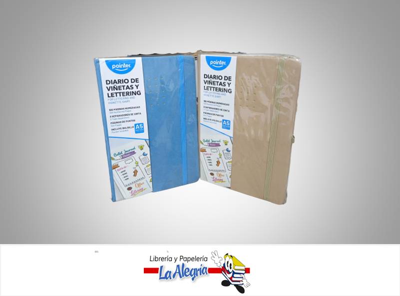 AGENDA DIARIA VINETAS Y LETTERING TAPA DURA MARCA POINTER