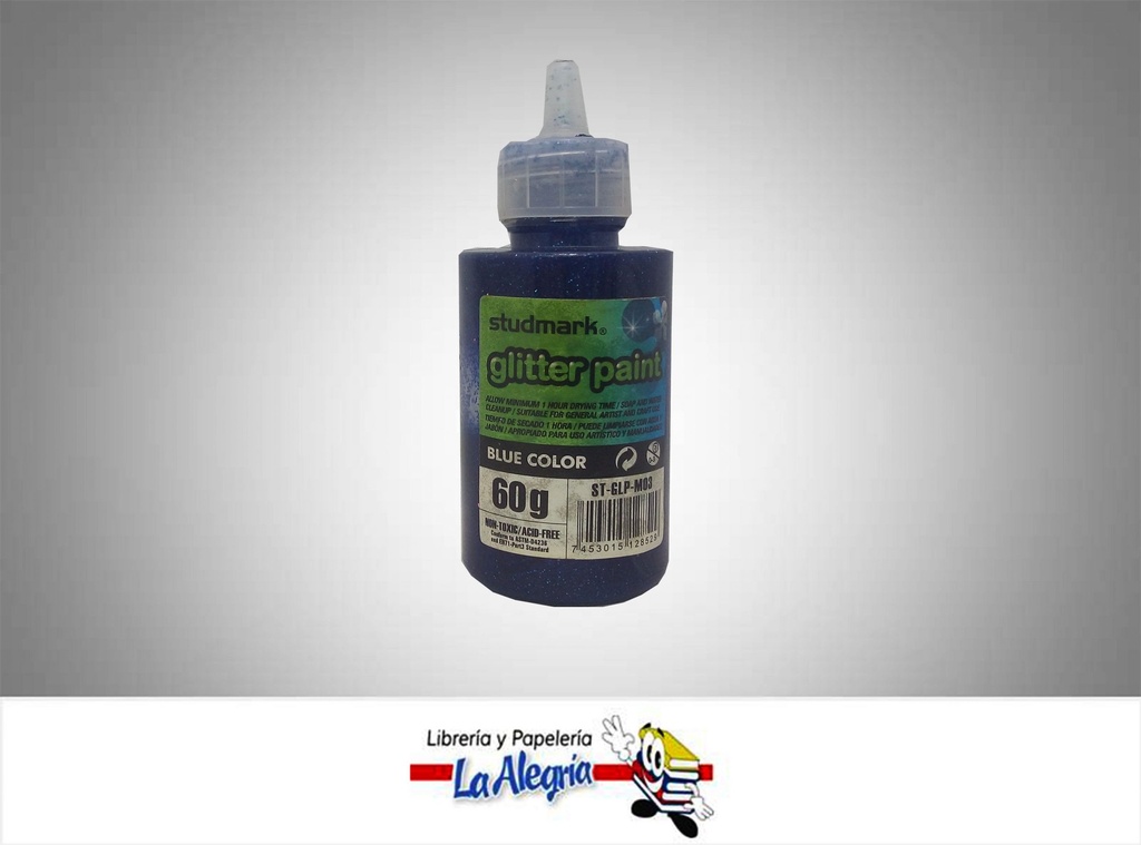 GLITTER PAINT 60G AZUL ST-GPL-M03 MARCA STUDMARK   
