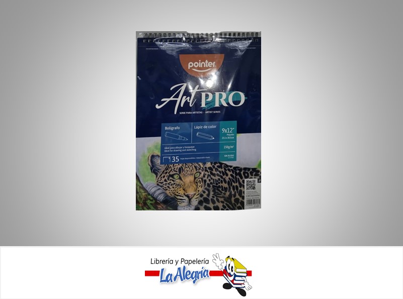 BLOCK DIBUJO ARTE 23X30.5 CM 35 HOJAS 150G/M2 MARCA POINTER