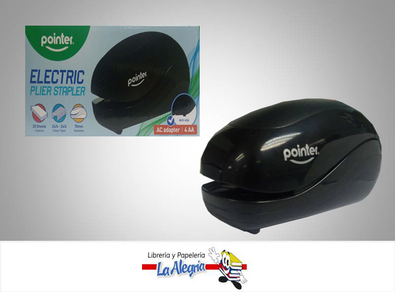 ENGRAPADORA ELECTRICA ES5026 25 HOJAS 24/6-26/6 LISA MARCA POINTER