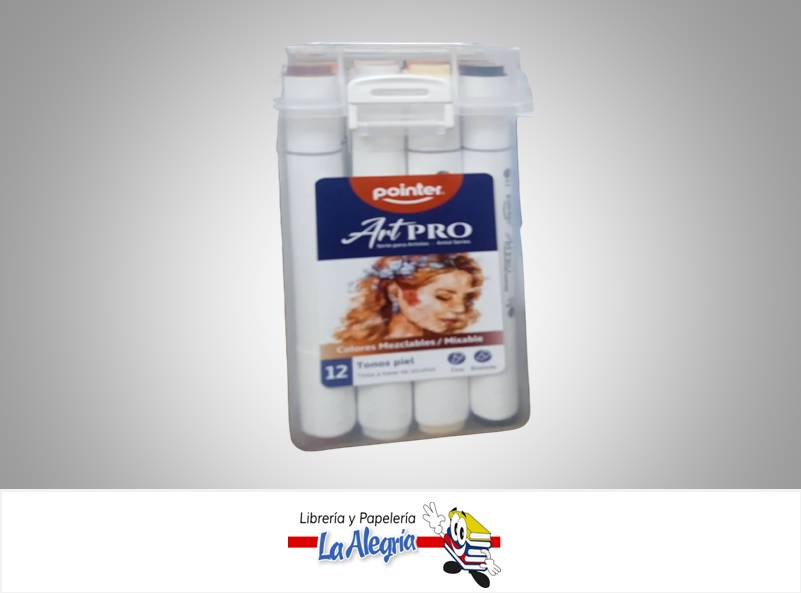 MARCADOR COLORES MEZCLABLES AHC12RO 12 TONOS PIEL MARCA POINTER