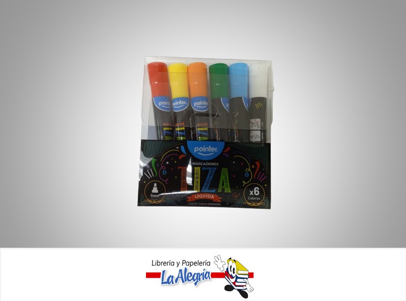 MARCADOR DE TIZA LIQUIDA 5MM CAJA DE 6UN MARCA POINTER   