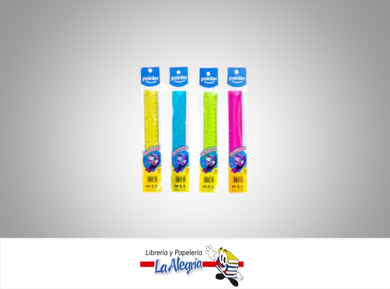 REGLA FLEXIBLE 30 CM COLOR SURTIDO MARCA POINTER   