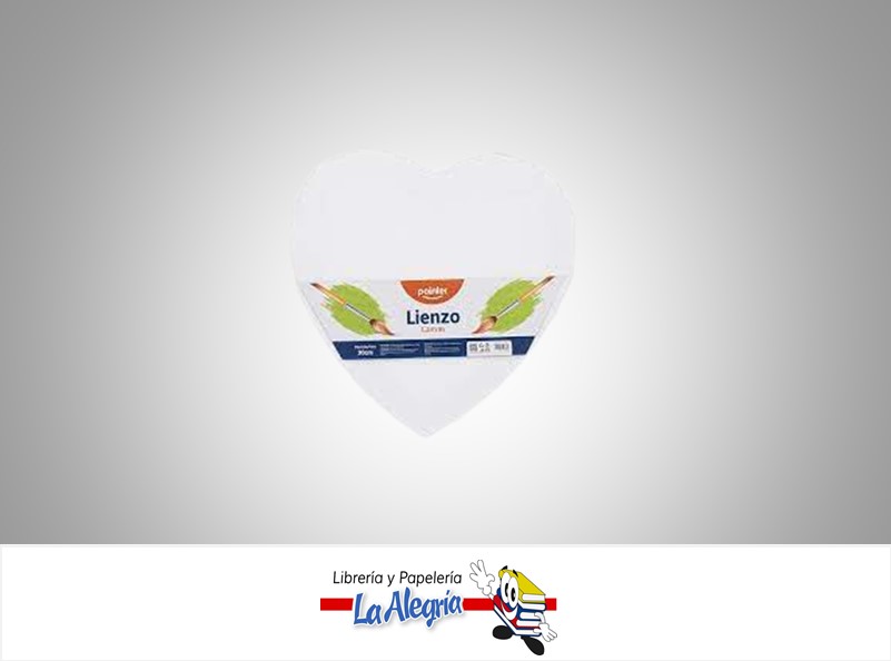 LIENZO EN BLANCO DE CORAZON ARTPRO CA30H 30 CM MARCA POINTER