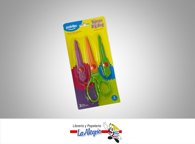 TIJERA 6'' ZIG ZAG SSC0265 CON CUCHILLAS INTERCAMBIABLES MARCA POINTER
