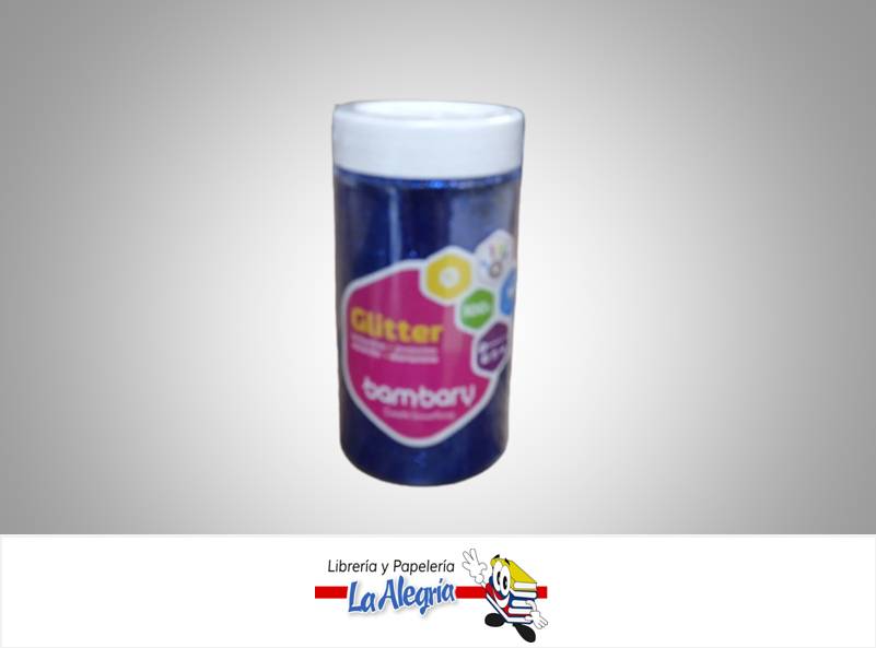 ESCARCHA METALIZADA 100 GR AZUL  MARCA BAMBARY   