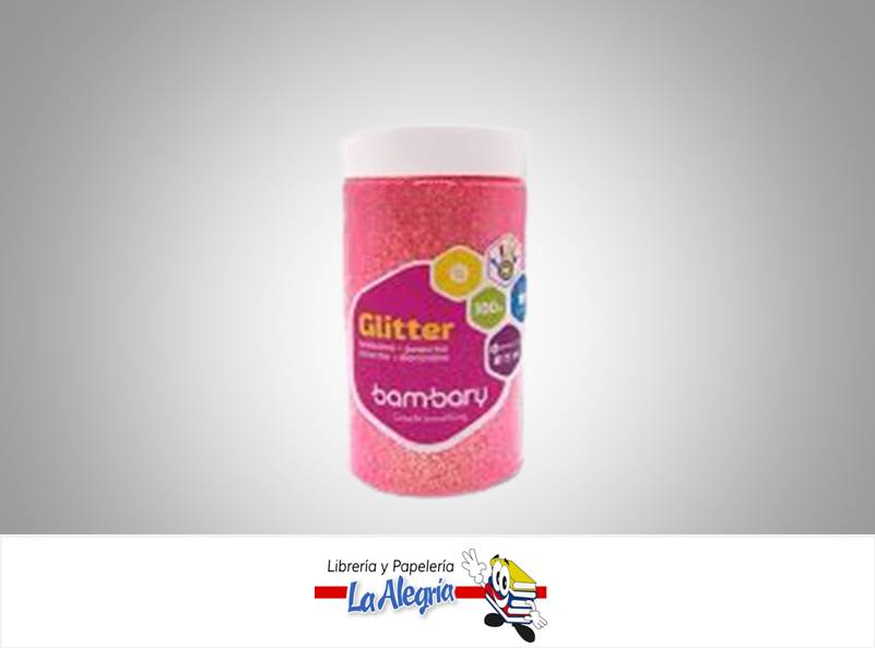 ESCARCHA 100 GR FUCSIA NEON MARCA BAMBARY