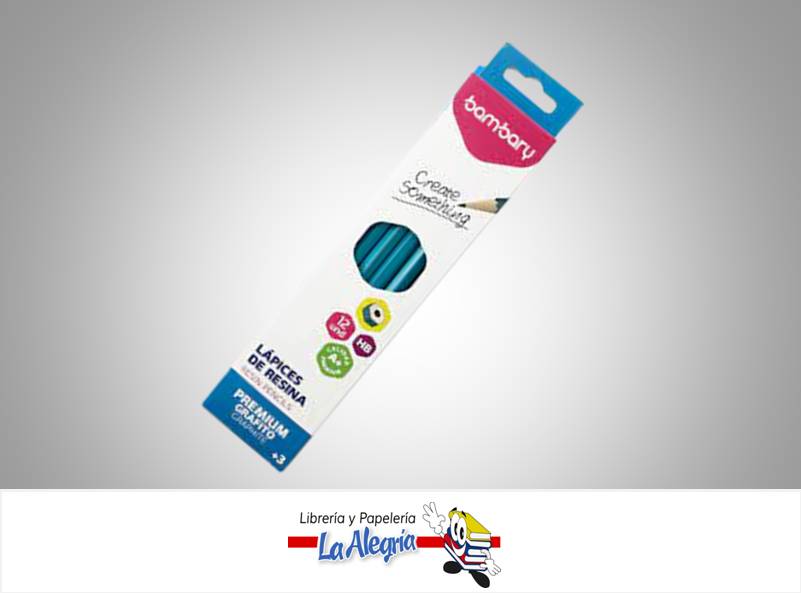 LAPIZ GRAFITO RESINA HEXAGONALHB CAJA MARCA BAMBARY