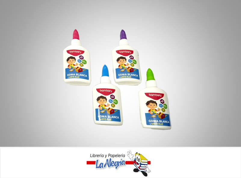 PEGA LIQUIDA BLANCA 60 ML MARCA BAMBARY   