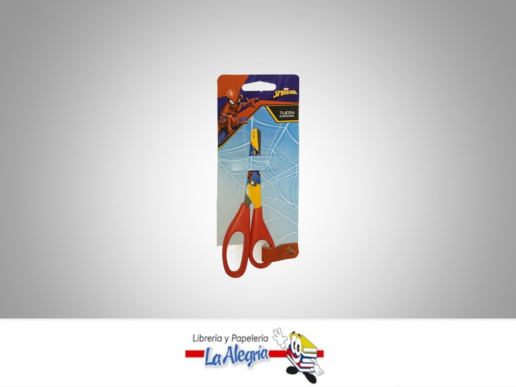 TIJERA ESCOLAR PUNTA ROMA 5'' SPIDERMAN MARCA DISCAYCA   