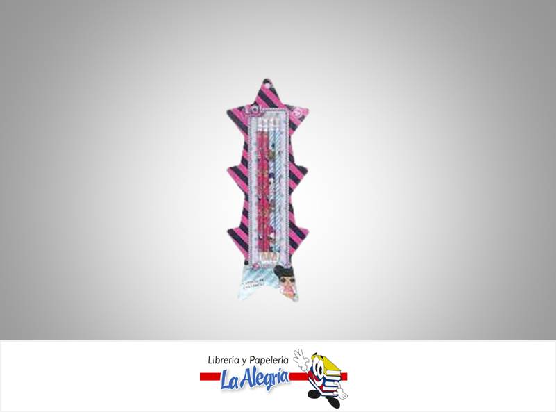 LAPIZ GRAFITO HB 4 PZ L.O.L MARCA DISCAYCA   