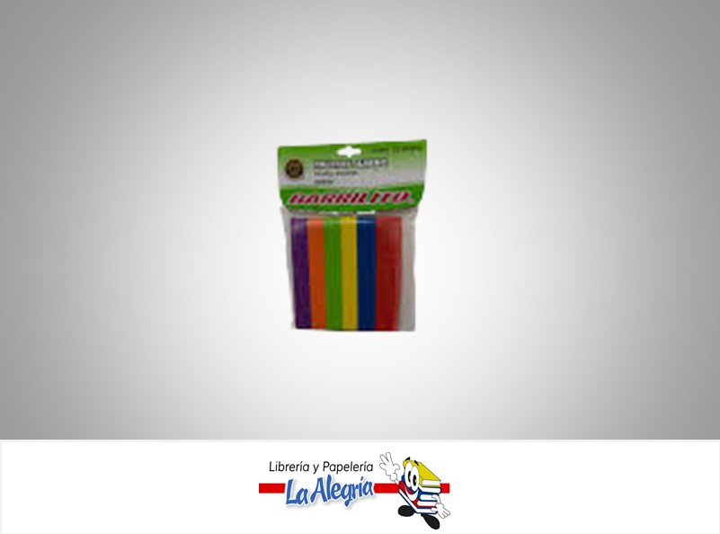 PALETA FOAMI 15 CM JUMBO 6 COL 72 PZ MARCA BARRILITO   