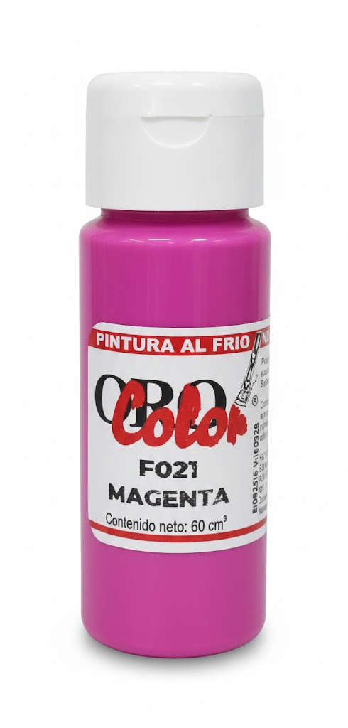 PINTURA AL FRIO 60CC F021 MAGENTA MARCA ORO COLOR