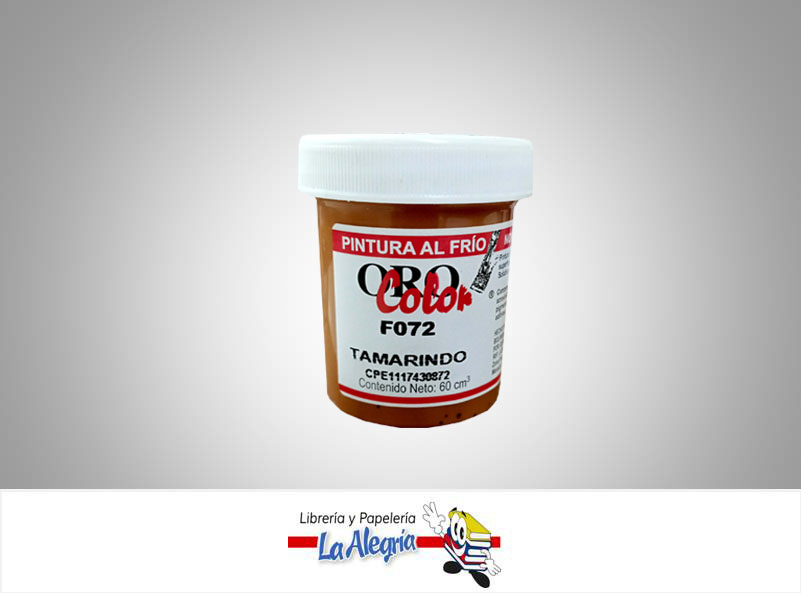PINTURA AL FRIO 60CC F072 TAMARINDO MARCA ORO COLOR   