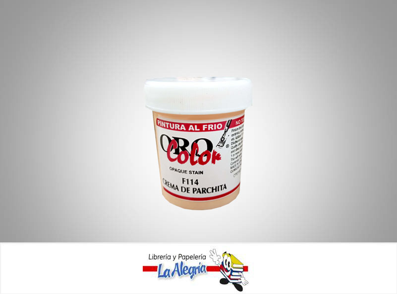 PINTURA AL FRIO 60CC F114 CREMA DE PARCHITA MARCA ORO COLOR