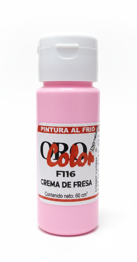 PINTURA AL FRIO 60CC F116 CREMA DE FRESA MARCA ORO COLOR   